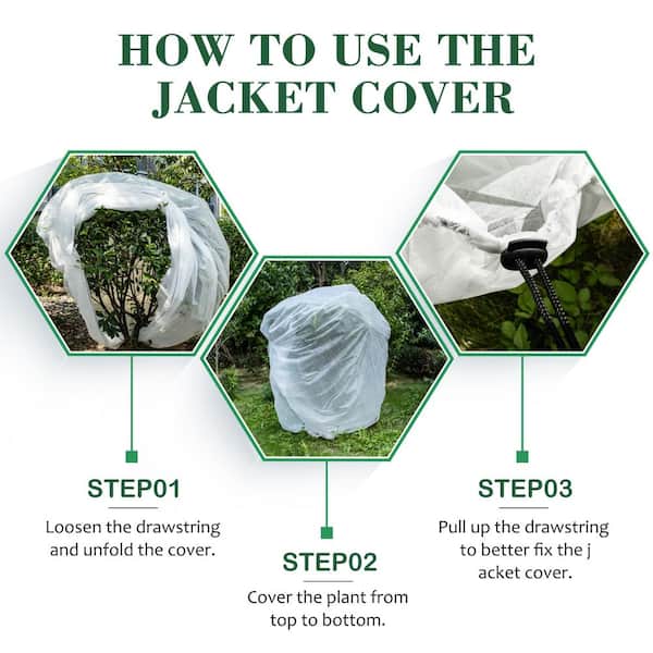 Agfabric 1.5 oz. 39 in. W x H 39 in. Plant Cover Plant Protection Cover for  Protection from Small Insects and Season Extension E153939WY - The Home  Depot
