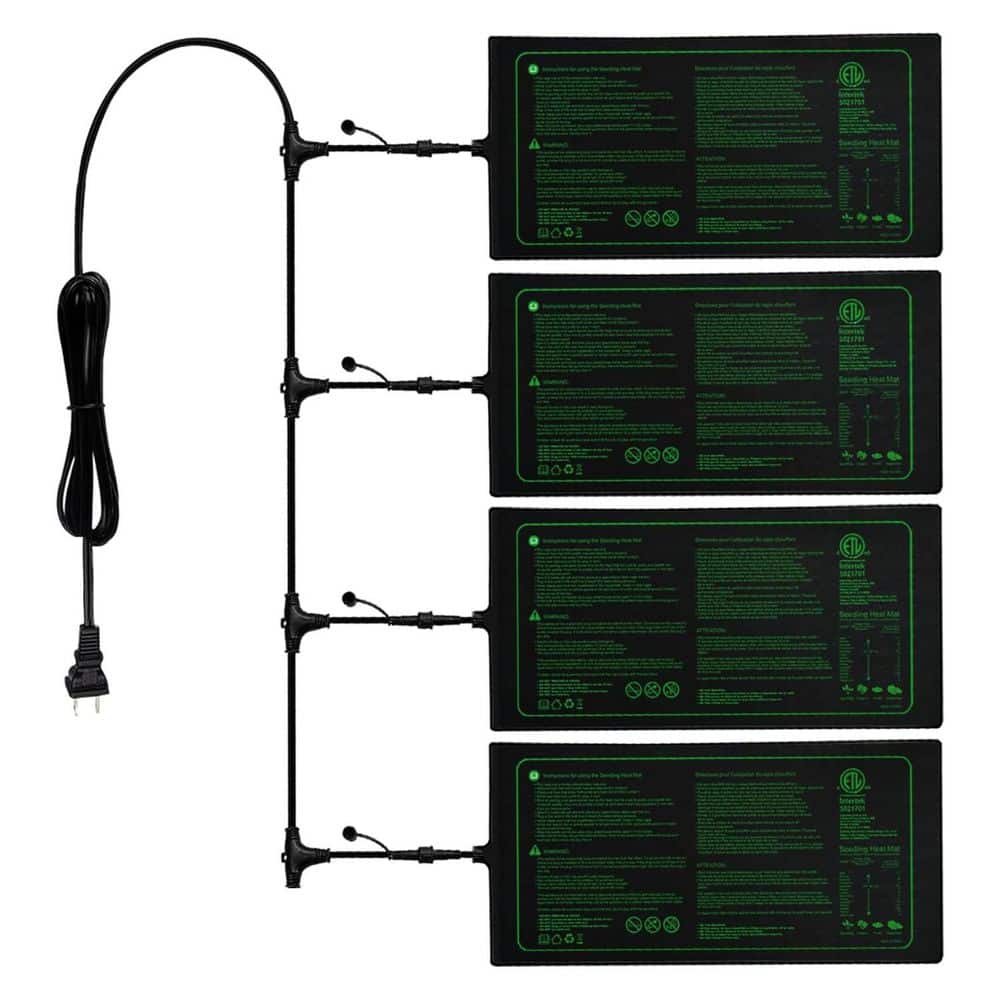 Justincity Seedling Heat Mat 4 Pack Hydroponic Heating Pad for