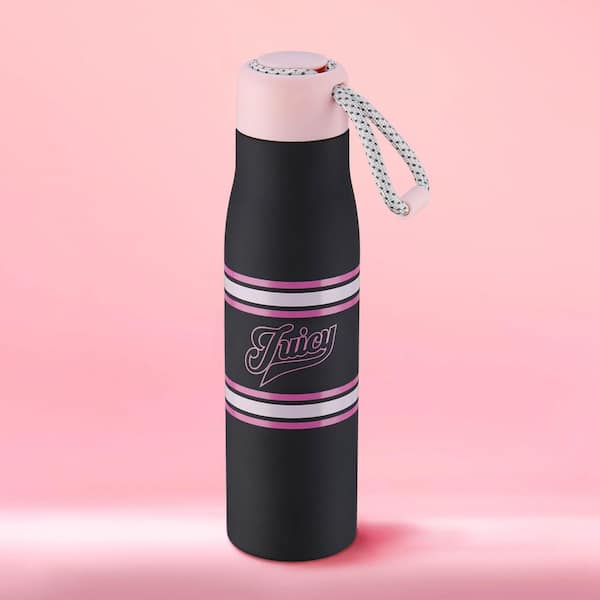 JUICY COUTURE Luxe Loop 17 oz. Varsity Logo Black Stainless Steel