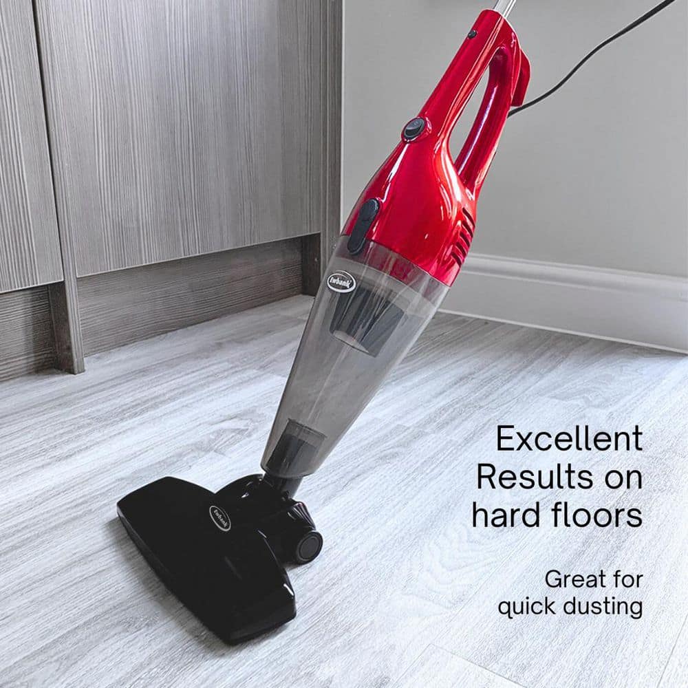 Red 2-in-1 Bagless Upright and Handheld Vacuum Cleaner