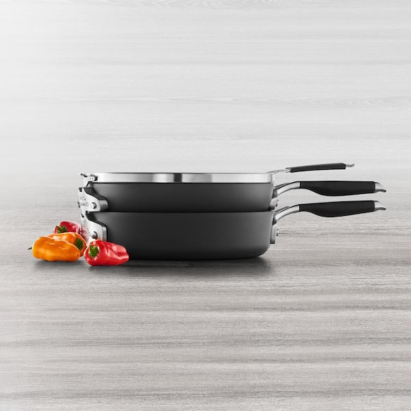 Calphalon NonStick Pot Pan Set Cookware 9-Piece Stackable Space