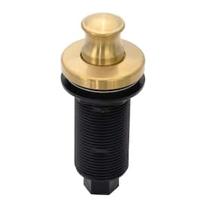 Garbage Disposal Air Switch with Air Hose - Solid Brass Button, Brushed Gold Air Switch with Long Button - AK79002