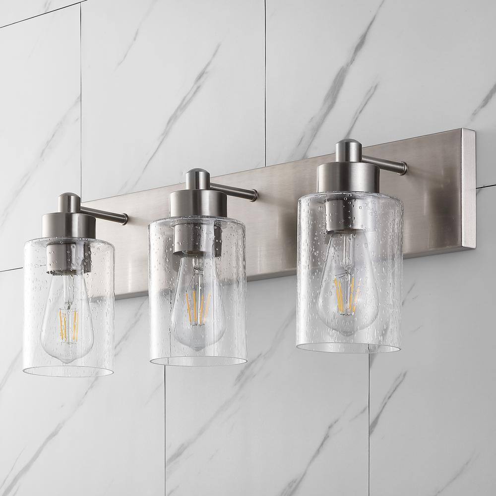 Irving 22" Nickel 3-Light Cylinder Vanity Light