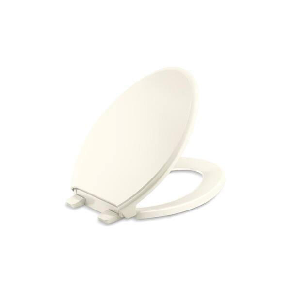 KOHLER Glenbury Elongated Closed Front Toilet Seat in Biscuit