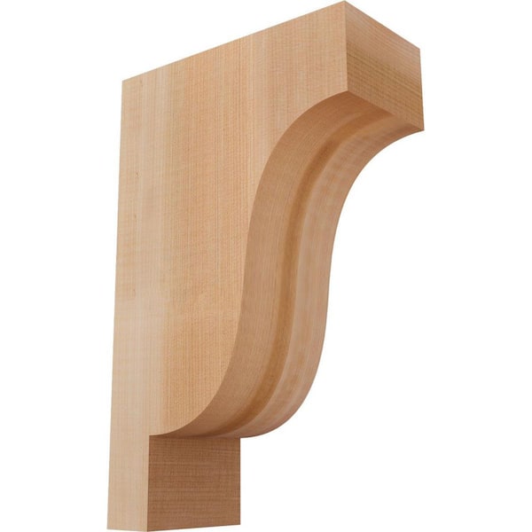 Ekena Millwork 3-1/2 in. x 8 in. x 12 in. Western Red Cedar Newport Smooth Corbel