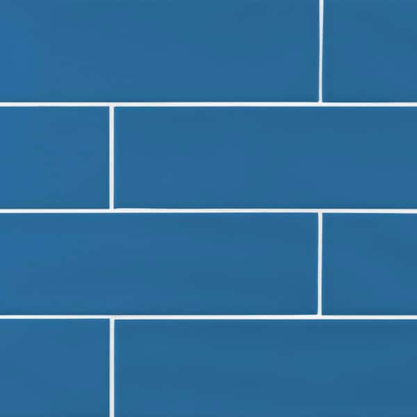 Matte Blue 2.5 in. x 10 in. Ceramic Wall Tile (13.89 sq. ft. /Case)