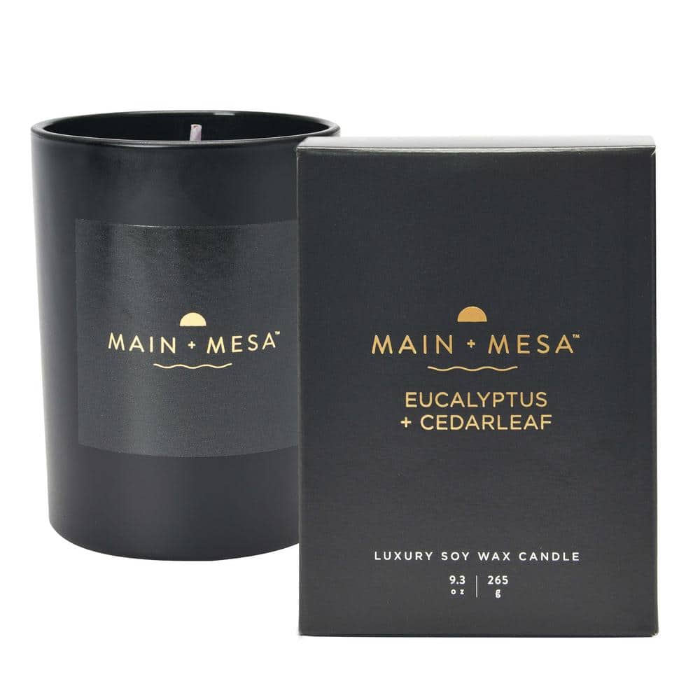 9.3 fl. oz. Eycalyptus and Cedarleaf Scented Candle in Gift Box (1-Pack)