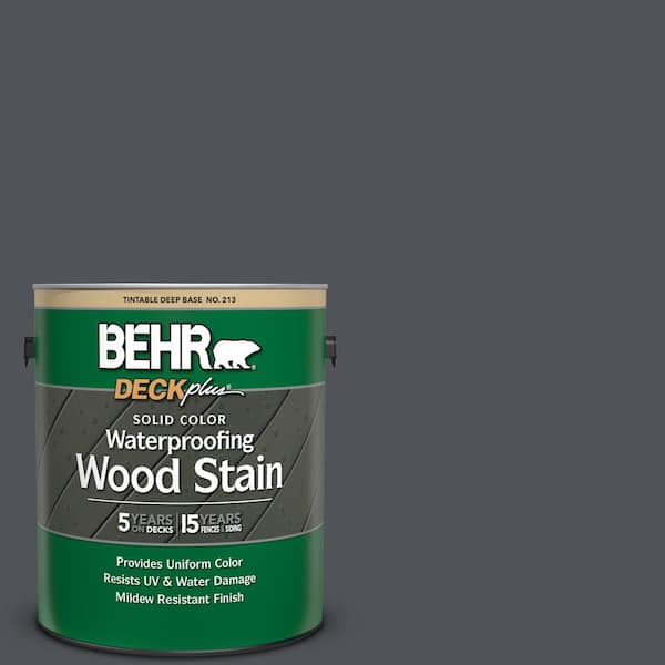BEHR DECKplus 1 gal. #N510-6 Orion Gray Solid Color Waterproofing Exterior Wood Stain
