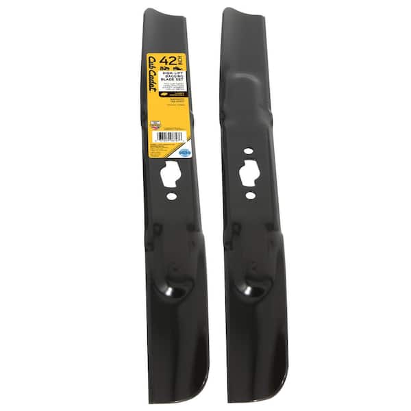 Cub Cadet Original Equipment High Lift Blade Set for Select 42 in. Riding Lawn Mowers with S-Shape Center OE# 742-05177,742P05177