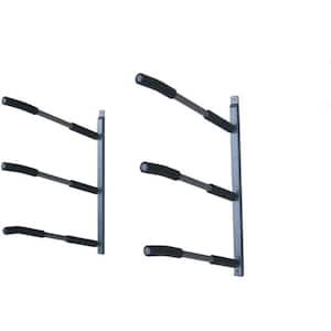Glacik Universal Wall Mount Rack Storage with Padded Arms for 3 Sup Paddle Boards