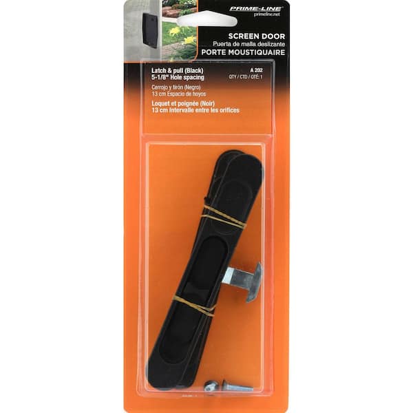 Prime-Line Diecast Black Flush Sliding Screen Door Latch A 202