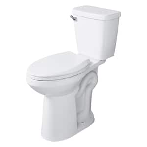 21 in High Toilet 2-piece 1.28GPF Single Flush Elongated Toilet in White Slow Closing Seat Included, 12 in Rough-in