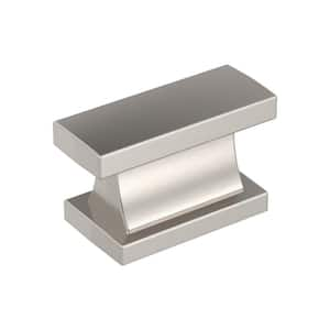 Socle 1-7/16 in. Classic Satin Nickel Rectangle Cabinet Knob