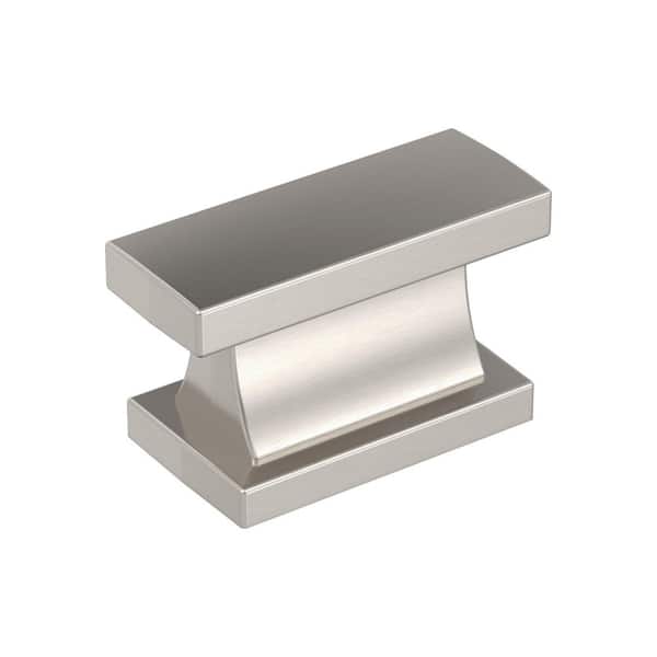 Amerock Socle 1-7/16 in. Classic Satin Nickel Rectangle Cabinet Knob
