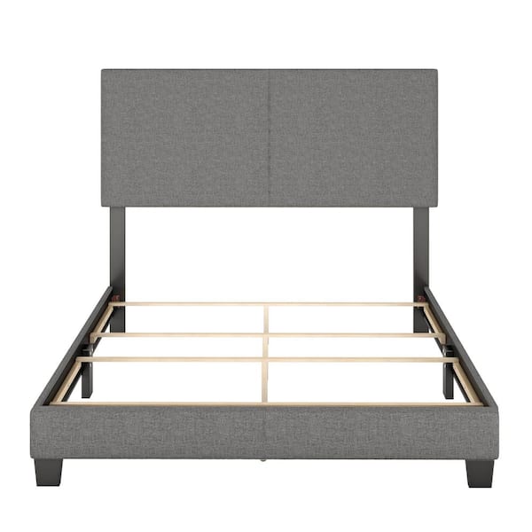 Boyd Sleep Milan Upholstered Linen Platform Bed, Twin, Gray