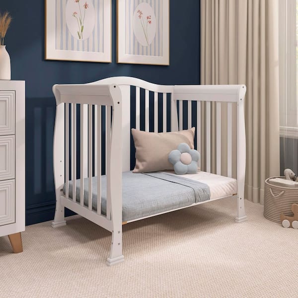 Dream On Me Naples 4-in-1 White Convertible Mini Crib 633-W - The 