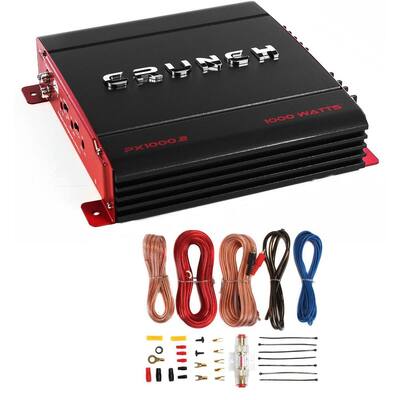 2 Channel 1000-Watt Amp A/B Car Stereo Amplifier Plus Wiring Kit