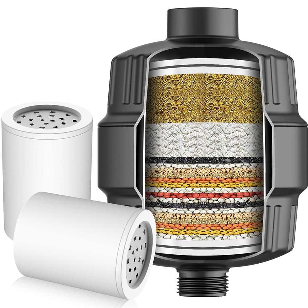 Black 2 Shower Filter, With Filter Cartridge 15 Stage Filtration System Removes heavy metals and odors, Easy to Install price history on PriceWatchPro