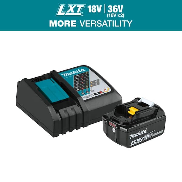 18V LXT Lithium-Ion High Capacity Battery Pack 4.0Ah with Fuel Gauge and Charger Starter Kit