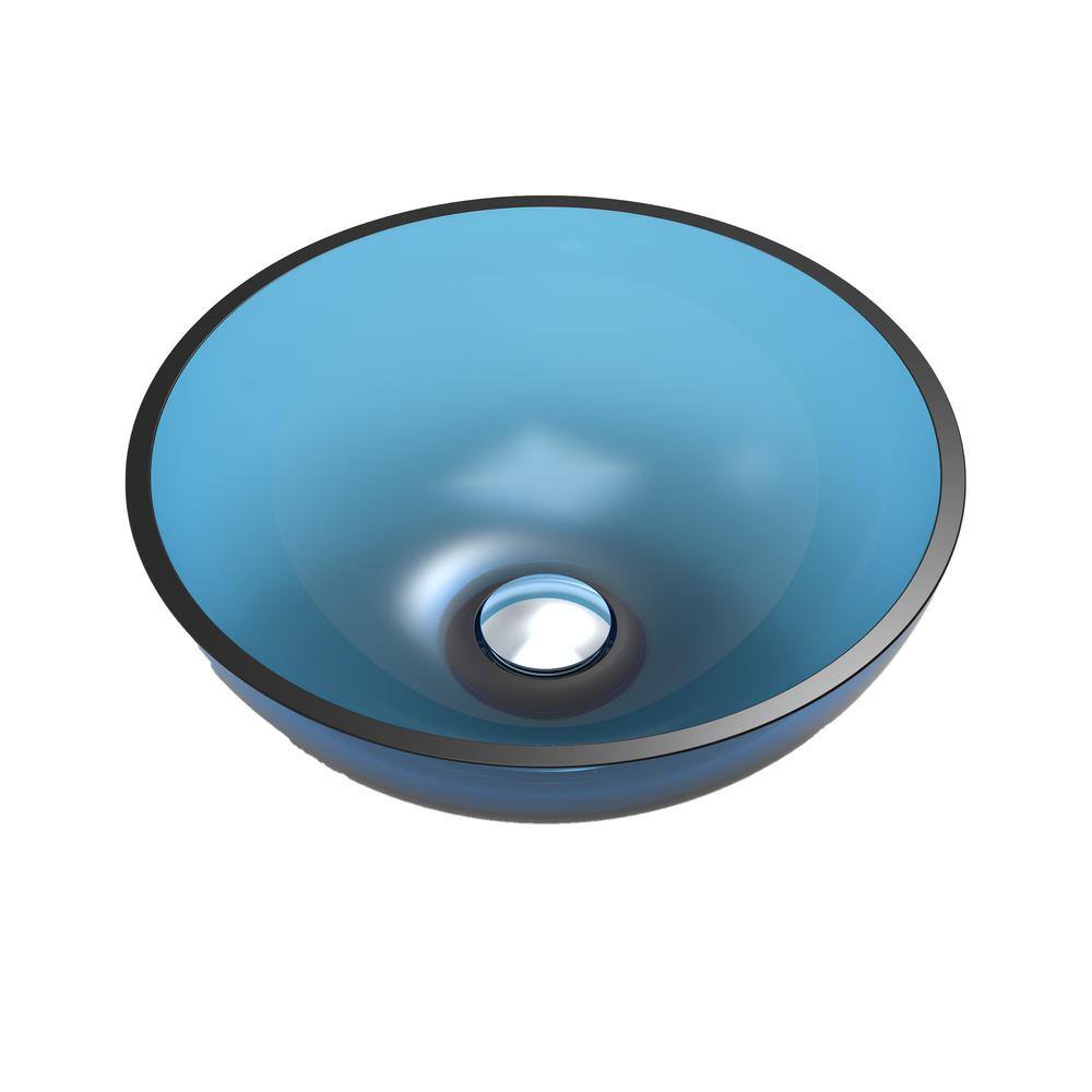 Blue Sky Solid Surface Round Vessel Sink