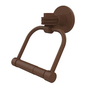 Continental Collection Single Post Toilet Paper Holder with Dotted Accents in Antique Bronze