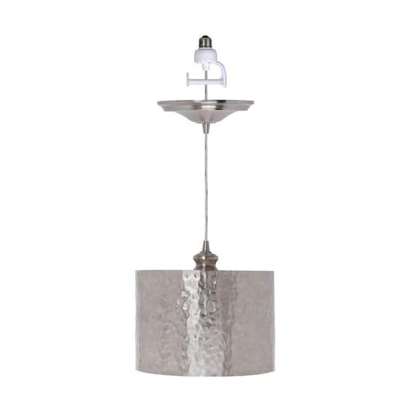 Home Decorators Collection Hammered 1-Light Brushed Nickel Pendant Conversion Kit