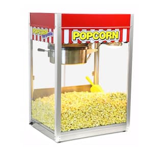 Classic Pop 14 oz. Red Stainless Steel Countertop Popcorn Machine