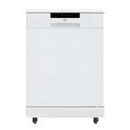 24 in. White Portable 120-Volt Dishwasher with 6 Cycles and 10 Place Settings Capacity