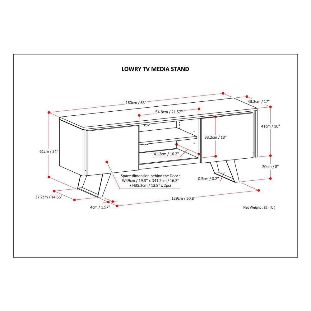 Lowry Modern Industrial Oak Veneer TV Stand with Storage