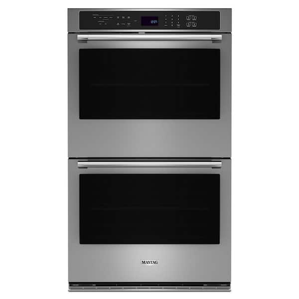 Maytag 27 in. Double Electric Wall Oven with Convection Self-Cleaning ...