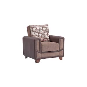 Spectacular Collection Brown Convertible Armchair with Storage