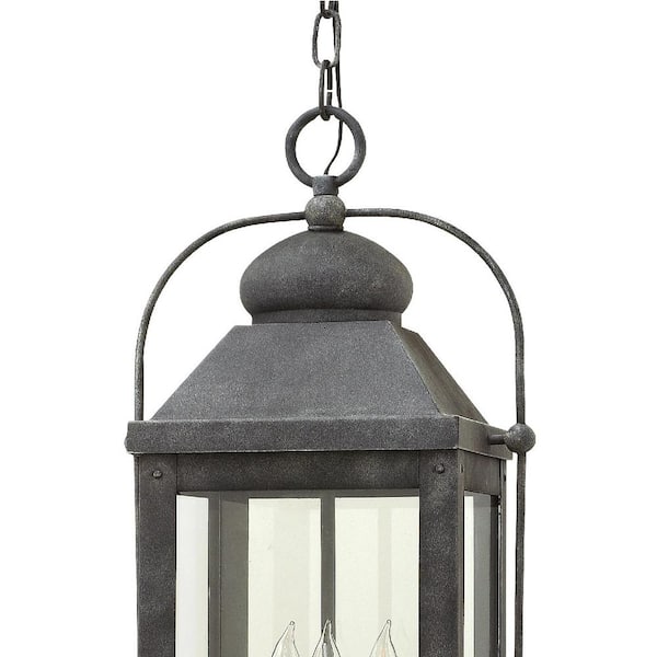 Hinkley Anchorage 3-Light Outdoor Light In Aged Zinc