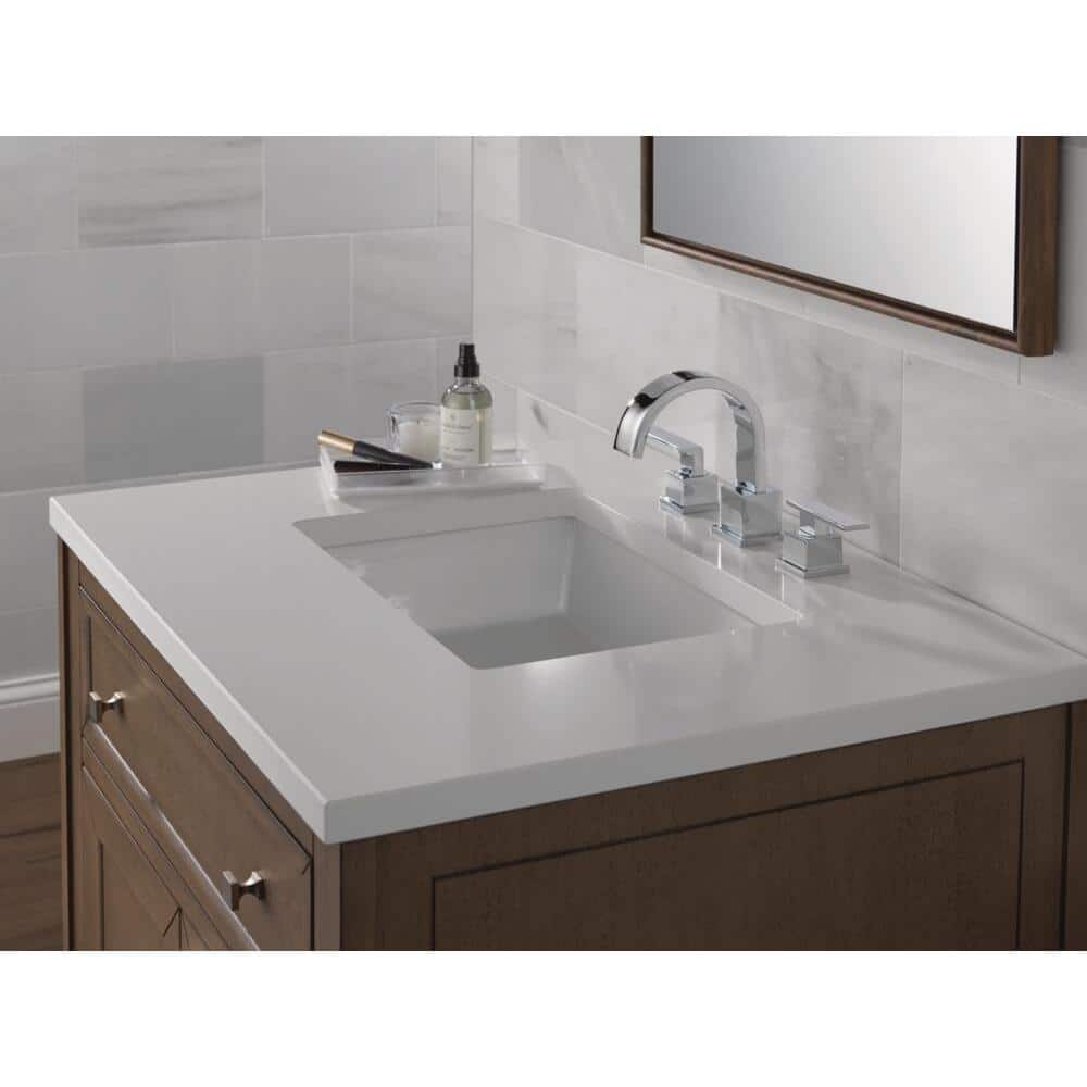 Elegant Arc Chrome Widespread Bathroom Faucet with Metal Handles