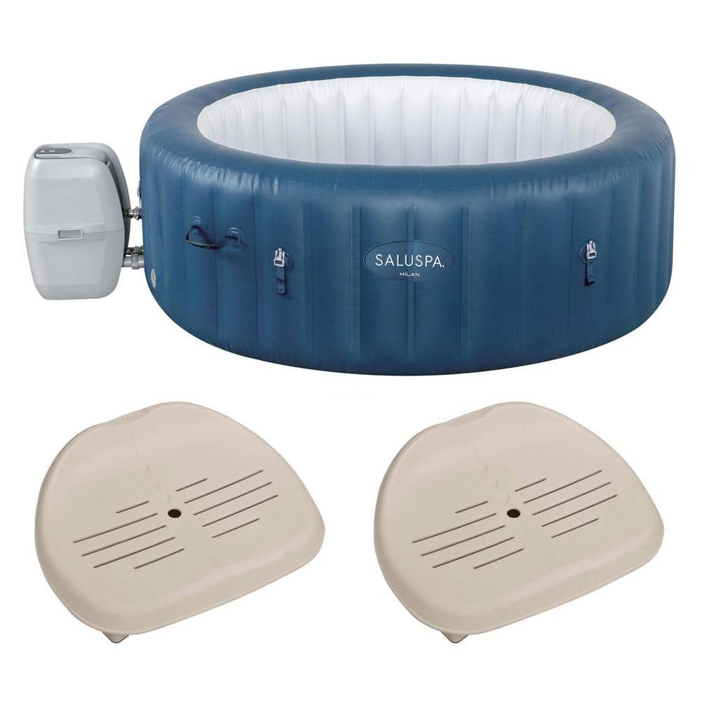 Bestway SaluSpa Milan Airjet Plus 6-Person Inflatable Hot Tub with 2-PureSpa Seats -  60030EBW+228502