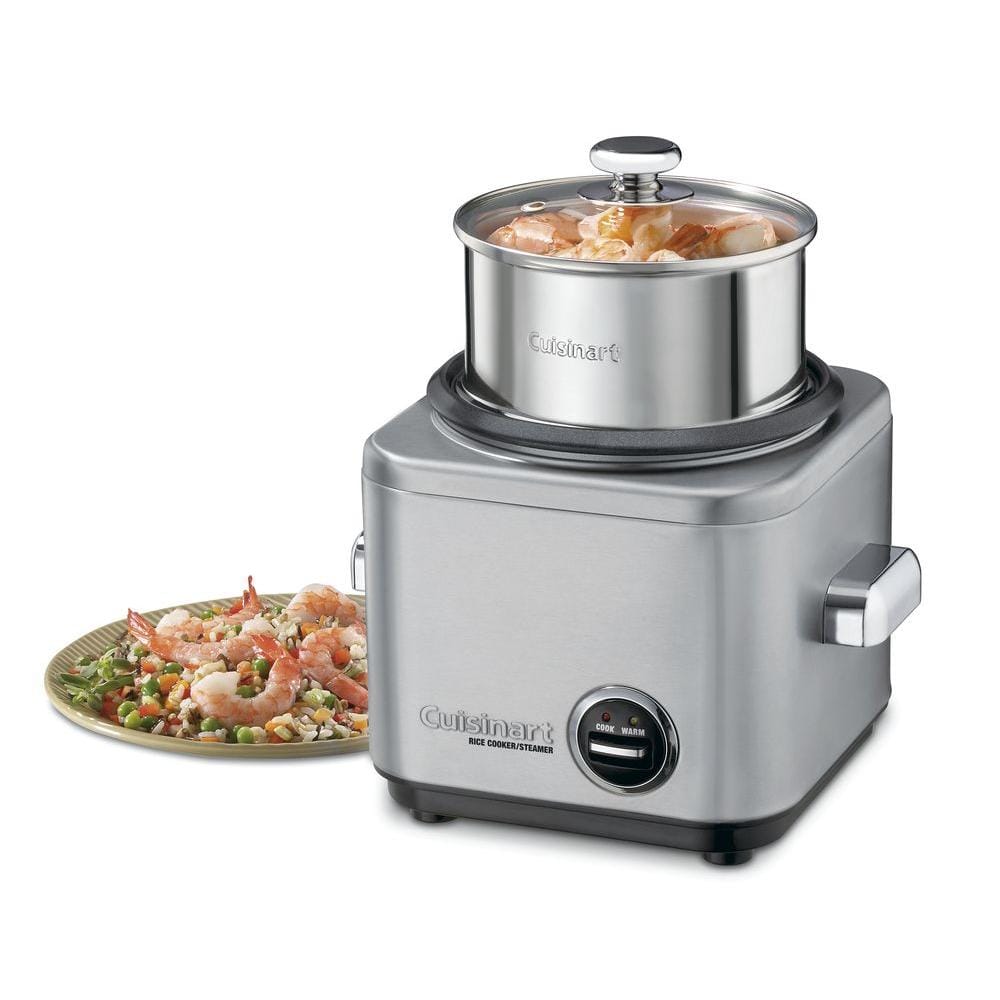 Compact Stainless Steel Electric Rice Cooker with Steamer