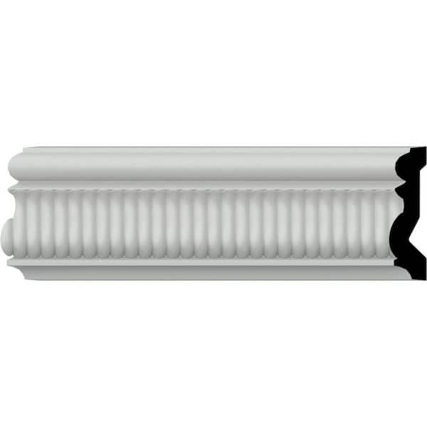 Ekena Millwork SAMPLE - 1 in. x 12 in. x 3-1/4 in. Urethane Nevio Chair Rail Moulding