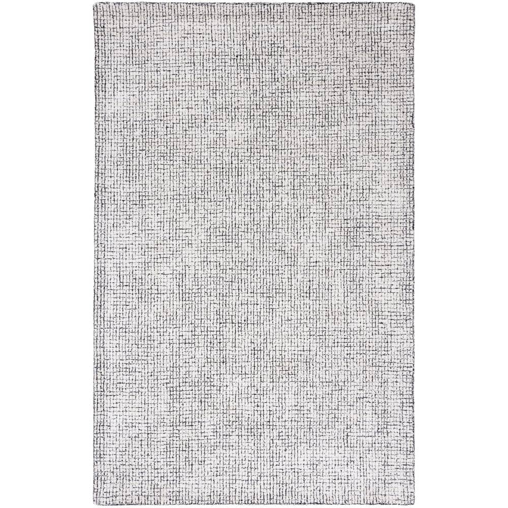 Ivory Abstract Hand-Tufted Wool & Viscose 2' x 3' Accent Rug