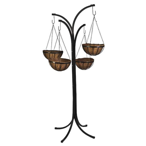 Gilbert & Bennett 12 in. Metal Hanging Basket with Tree Stand (4-Pack)