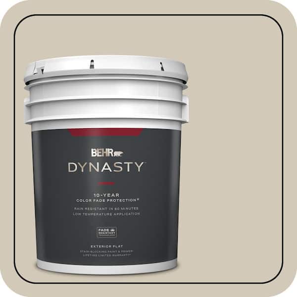 BEHR DYNASTY 5 gal. #N330-3 Unmarked Trail Flat Exterior Stain-Blocking Paint & Primer