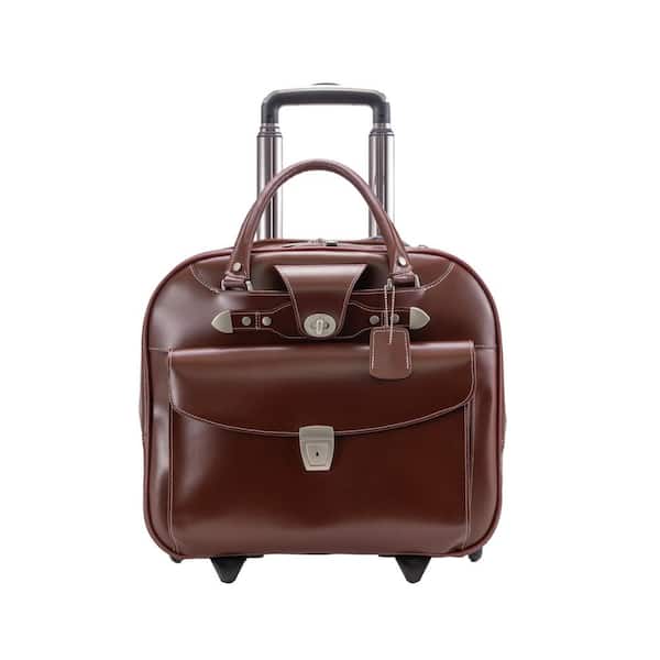 15 Leather Wheeled Ladies' Laptop Briefcase