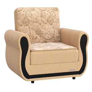 Madrid Collection Beige Armchair with Storage