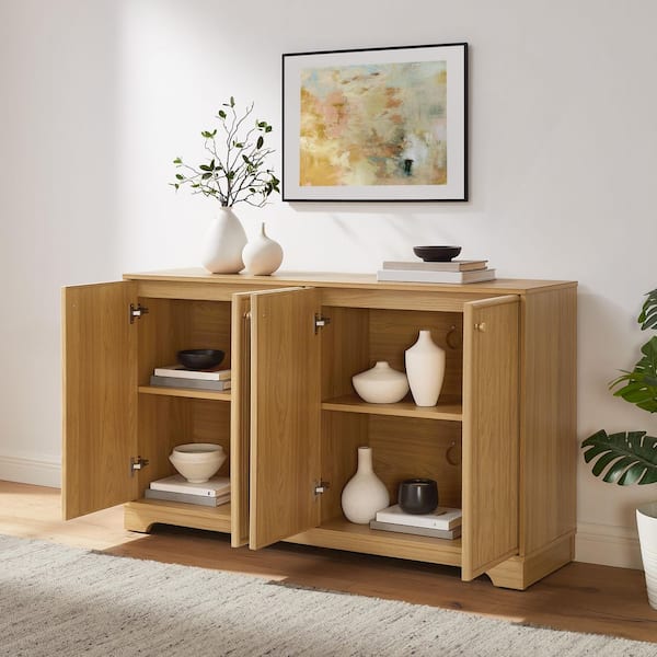 CROSLEY FURNITURE Naomi White Oak Wood Buffet CF4235-WO - The Home