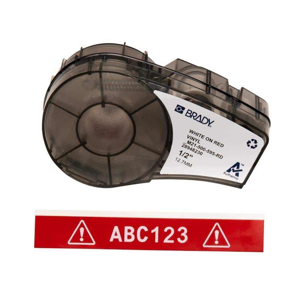 Brady 0.50 in. x 21 ft. Labeling Tape M21500595RD The Home Depot