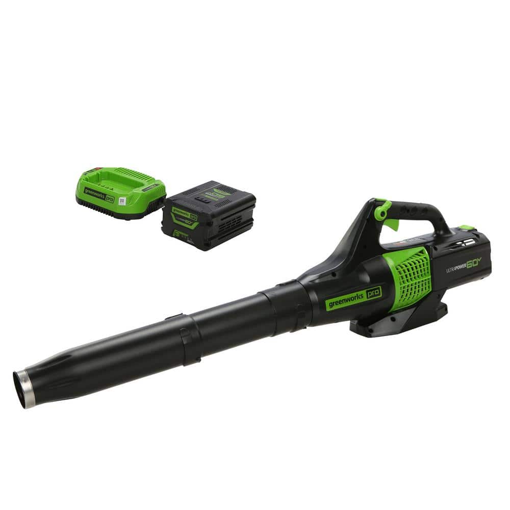 Greenworks 60V 450 CFM at 125 Mph Cordless Leaf Blower with 2.0Ah Battery & Charger 2414402