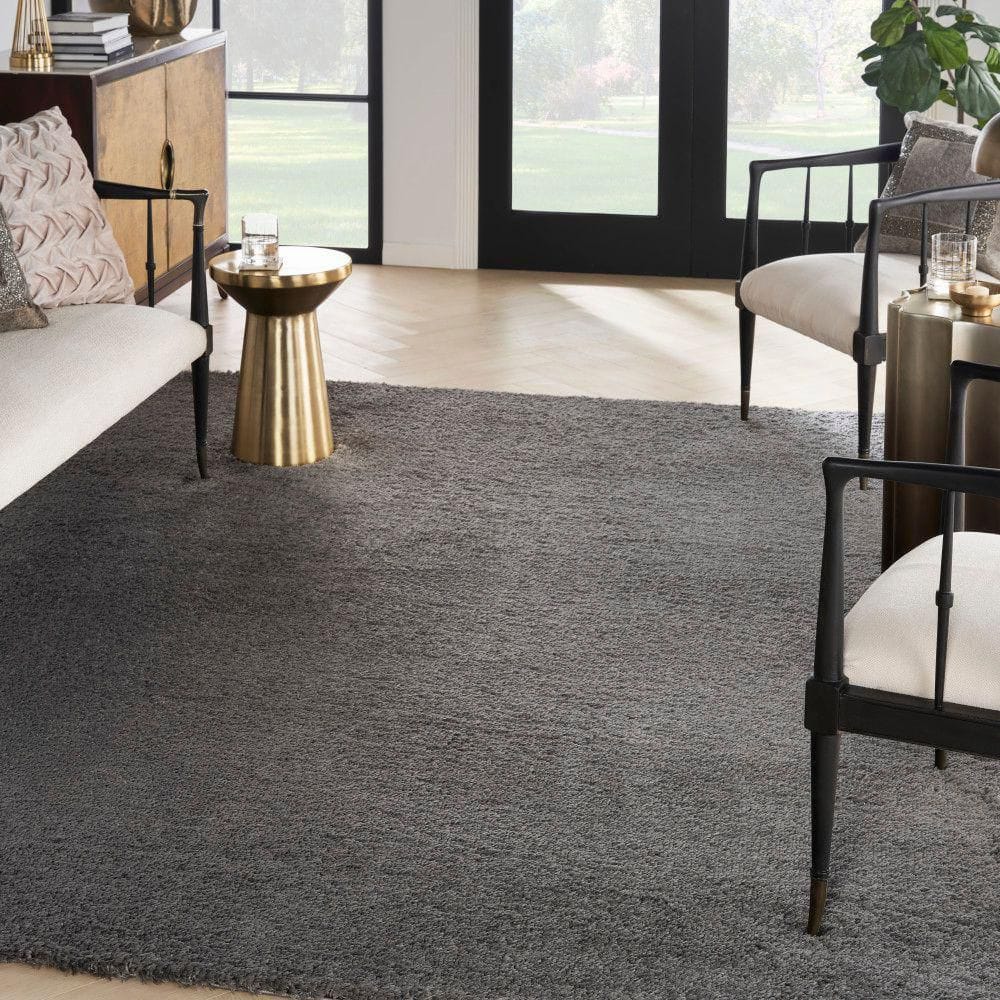 Dreamy Area Rug Nourison Dreamy Shag Grey 7 ft. x 9 ft. All-over design Contemporary ...
