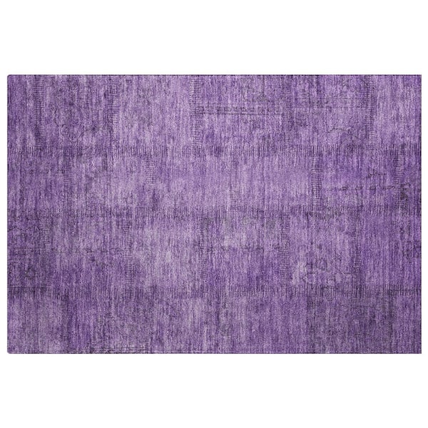 Dream Shag Premium Machine Washable Abstract ADS685 Purple 2 ft. x 3 ft. Accent Rug