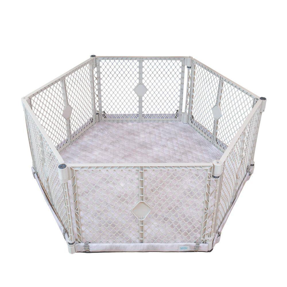 Superyard Nook, 6-Panel Light Gray Playard with Clouds SecureMat Playmat price history on PriceWatchPro