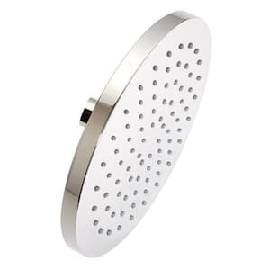 Modern 1-Spray Patterns 1.8 GPM 8 in. Wall Mount Fixed Showerhead in Polished Nickel
