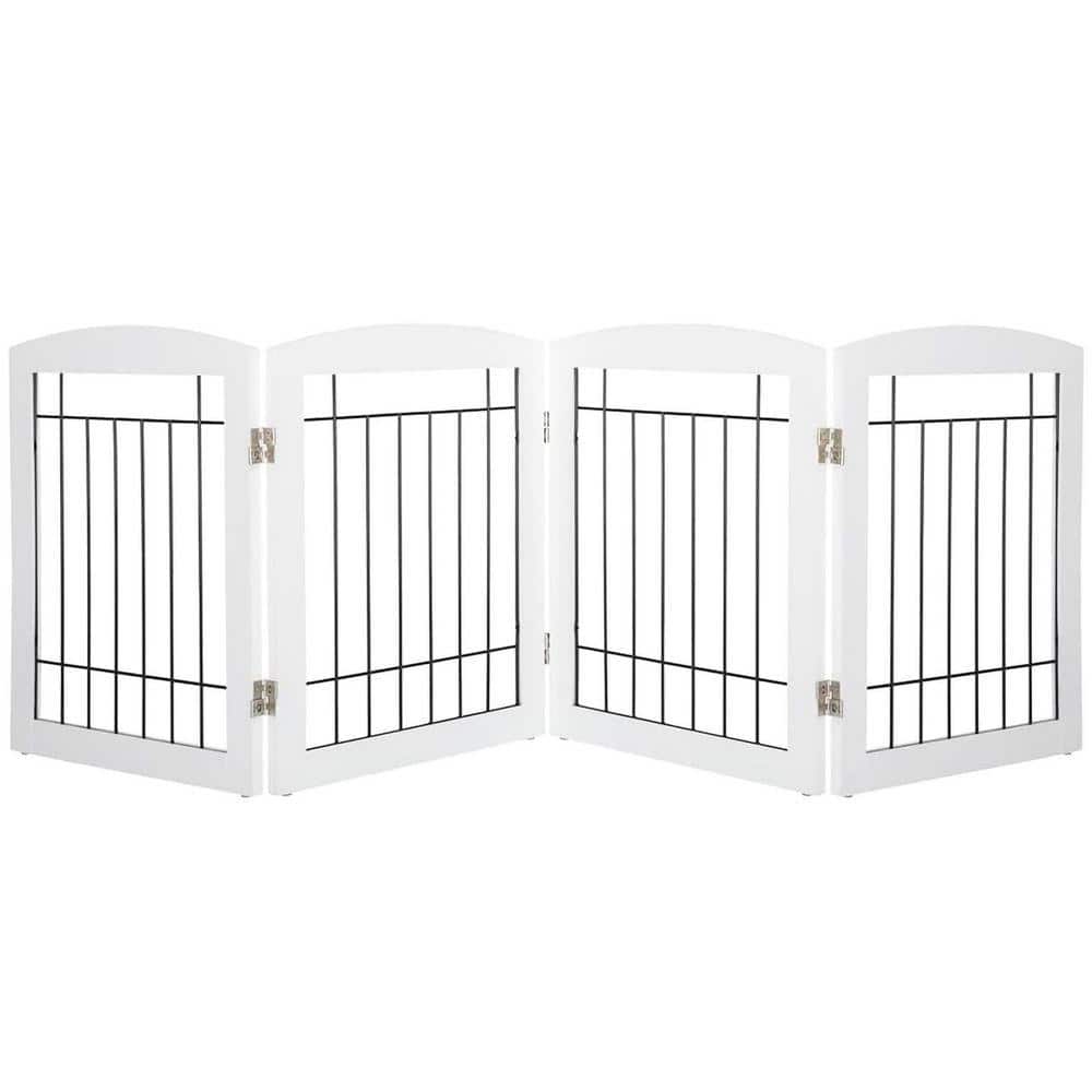 KIWDZFU Freestanding Foldable Indoor Dog Gate for Doorways and