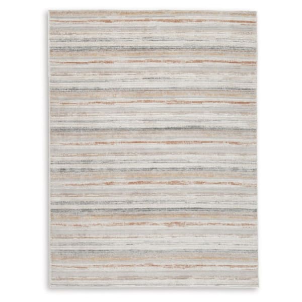 Artney Beige 5 ft. x 7 ft. Striped Area Rug
